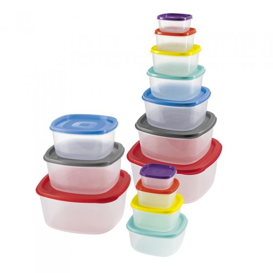 Vershoudbakjes, set van 14 