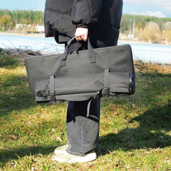 Inklapbare campingtafel met zonnepaneel 