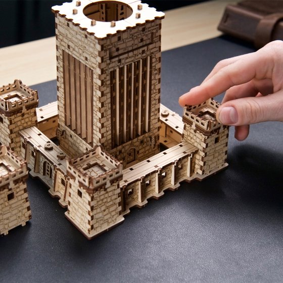 Houten model vuurtoren van Alexandrië 