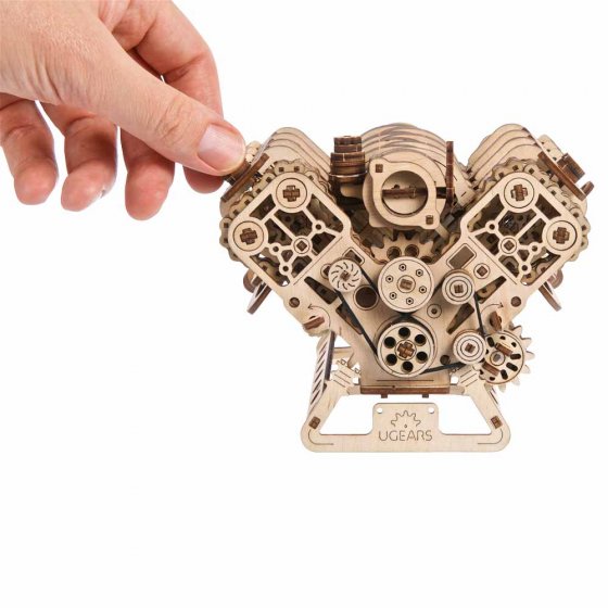 Houten modelmotor V8 