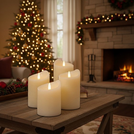 Bougies LED en cire véritable 