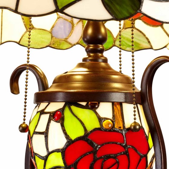 Staande lamp "Rozen" in Tiffany-stijl 