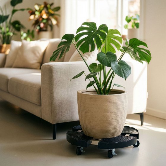 Verstelbare plantenroller met remmen  