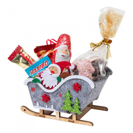 Traîneau de Saint-Nicolas avec friandises 