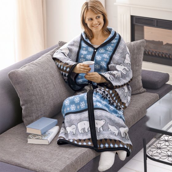 Couverture douillette avec manches 