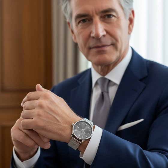 Montre Milanaise pour homme  Gris