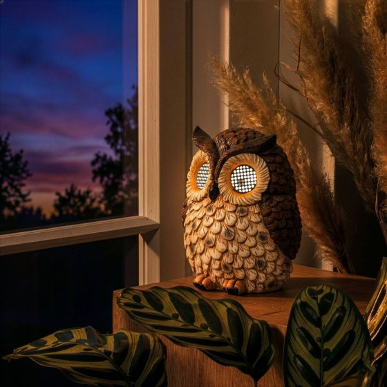 Hibou solaire aux yeux qui bougent 