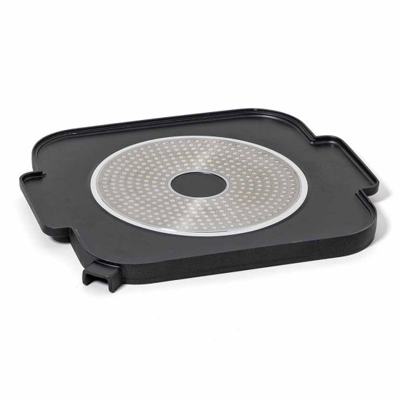 Plaque à induction avec plaque grill amovible 