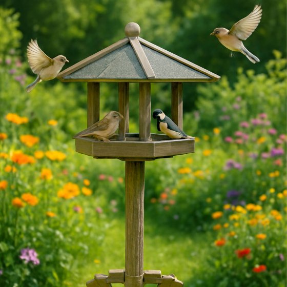 Mangeoire à oiseaux sur pied 