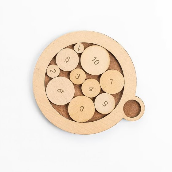 Schijf-puzzelspel „Getallencirkel“ 