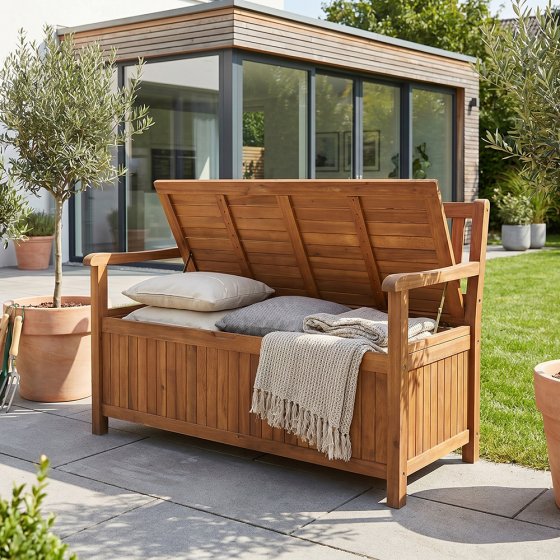 Banc avec espace de rangement 