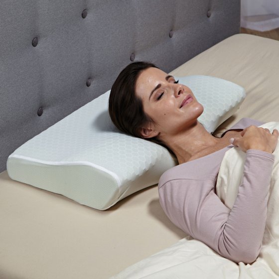 Oreiller de soutien pour la nuque avec taie 