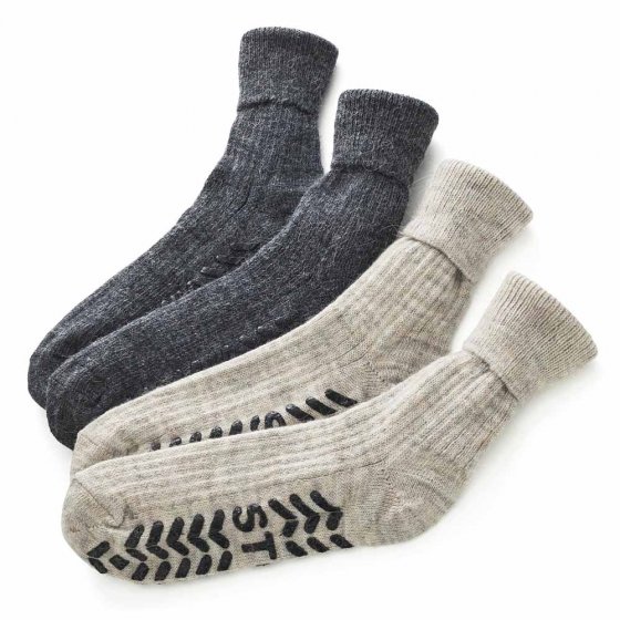 Antislipsokken met alpacawol 