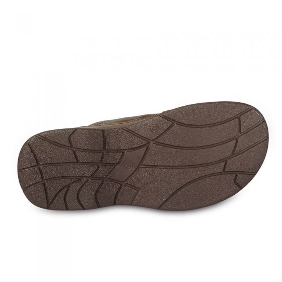 Comfortabele slippers met klittenband 46 | Bruin