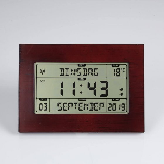Horloge-calendrier radiopilotée 