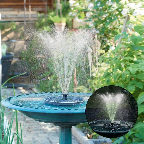 Fontein op zonne-energie met ledverlichting 