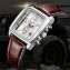 Retro herenhorloge met leren band - 4