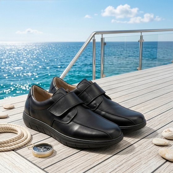 Chaussures en cuir à velcro 