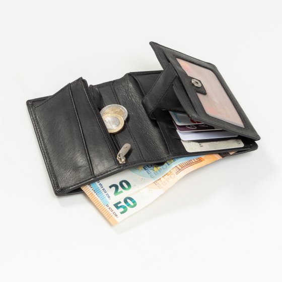 Leren portemonnee met RFID + BOX 