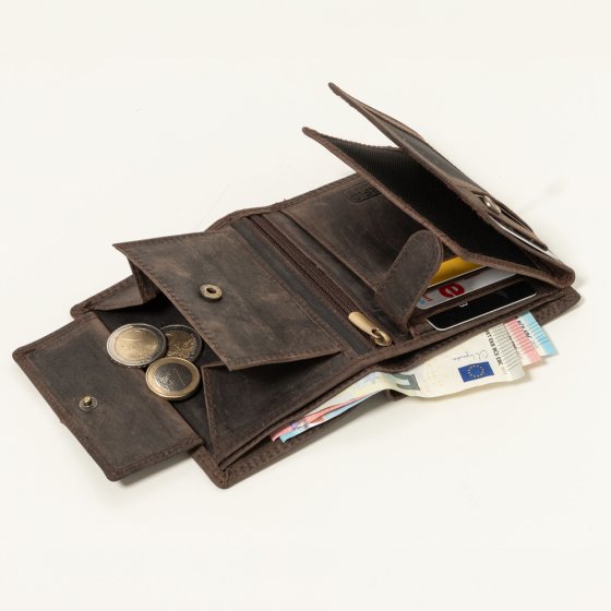Portefeuille en cuir de vachette pour homme 