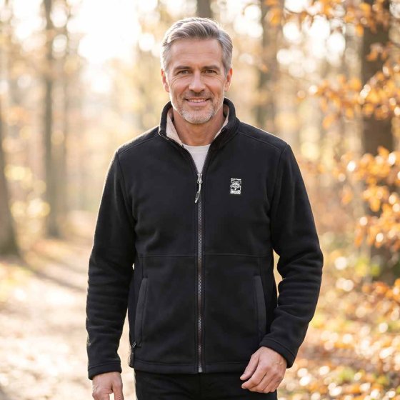 Herenfleecejas Reece 3XL (128/132) | Zwart