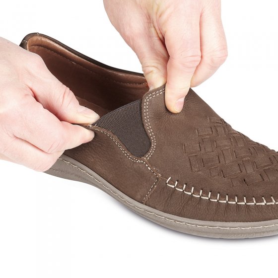 Lightwalk-mocassins van nubuck 