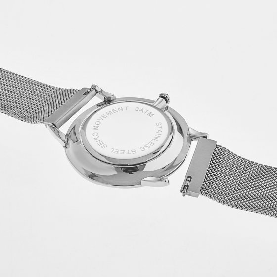 Bracelet milanais à fermoir magnétique 22 mm | Argenté