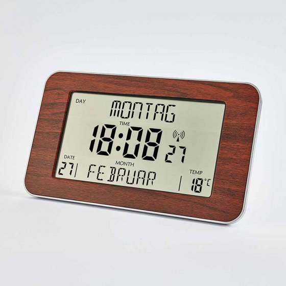 Horloge calendrier radiopilotée 