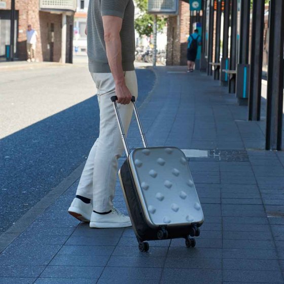 Valise ultra plate à roulettes Gris