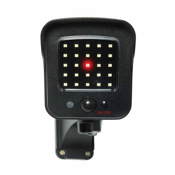 Op afstand bestuurbare cameradummy op zonne-energie 