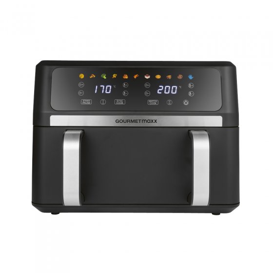 Heteluchtfriteuse met dubbele lade 