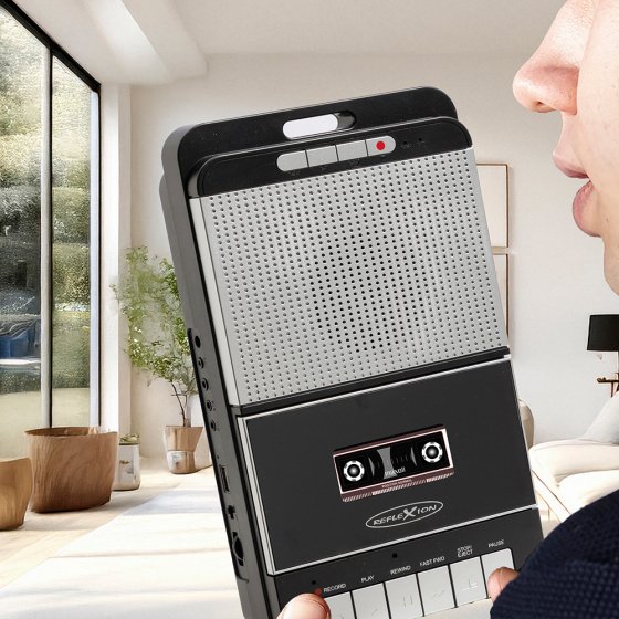 Draagbaar cassette-opnameapparaat 