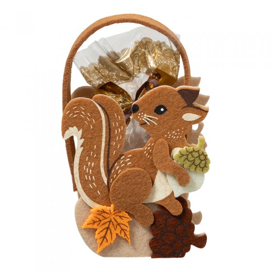 Eekhoorntasje met snoepjes set van 2 