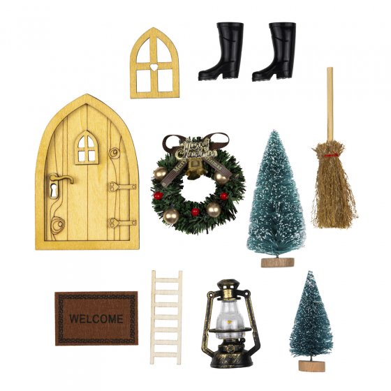 Kabouterdeurtje met accessoires 