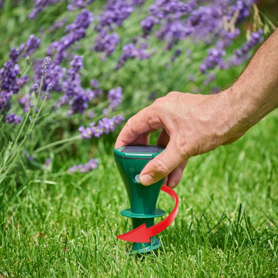 Zonne-energie afweermiddel tegen woelmuizen 