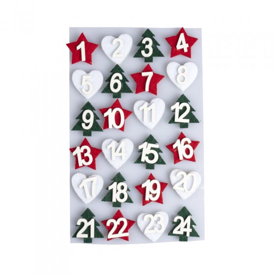Autocollants en feutre « Calendrier de l'Avent » 
