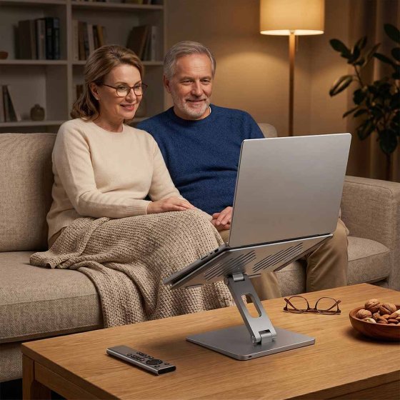 Laptopstandaard met dockingstation 