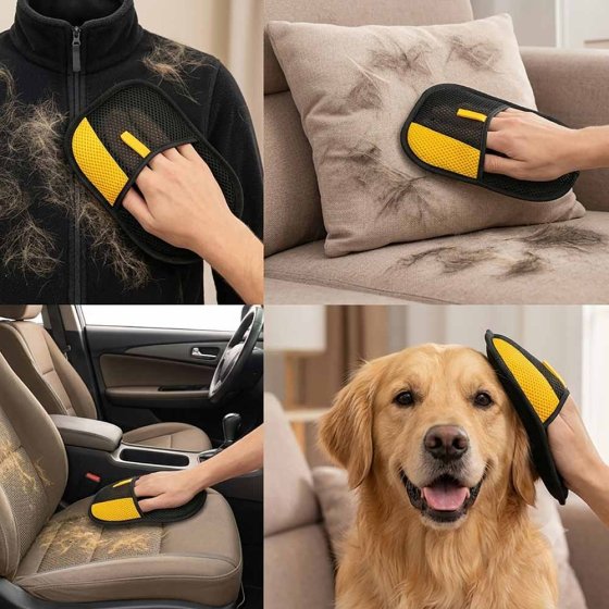 Handschoen voor dierenharen 