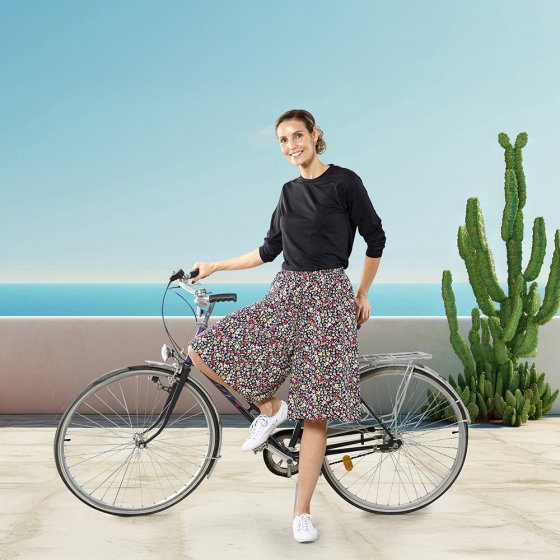 Culotte met bloemmotief 