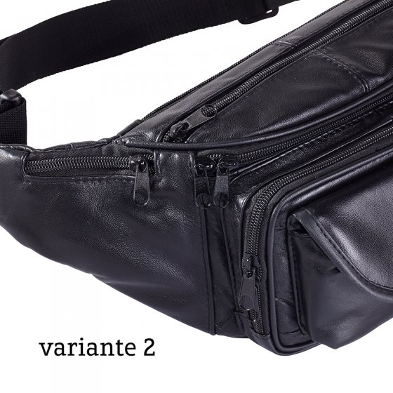 Sac ceinture en cuir 6 poches 