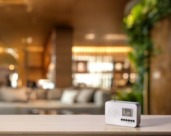 Uw cadeau: radio met klok en thermometer 