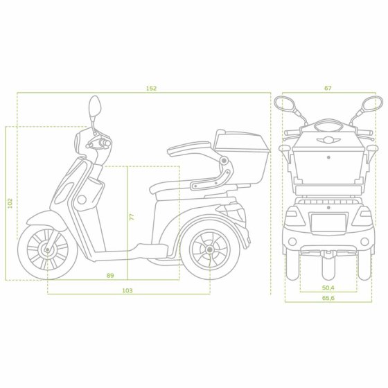 E-Mobil YOGI-IQ, 3-Rad Blei-Akku Marron