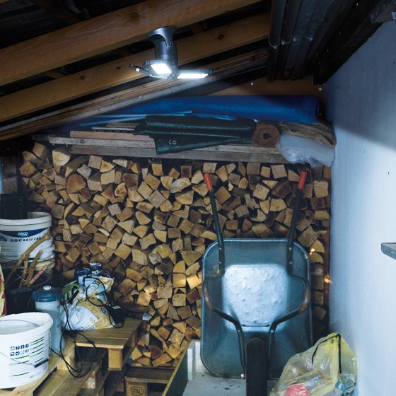 Uitklapbare plafondlamp 