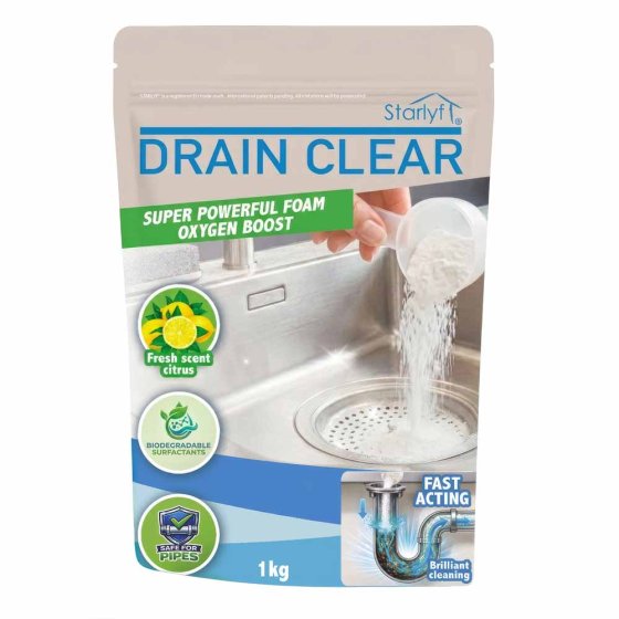 Krachtige afvoerreiniger Drain Clear 