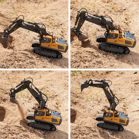 Radiogestuurde graafmachine 