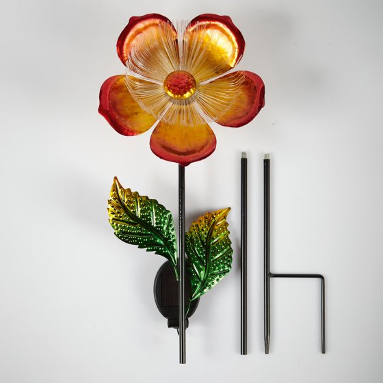 Fleur métallique à effet lumineux 