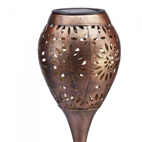 Flambeaux de jardin solaires en métal (lot de 2) 