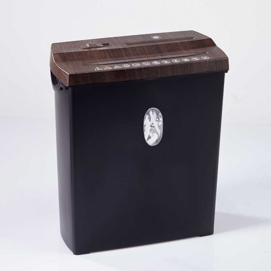 Multifunctionele papierversnipperaar in houtlook 