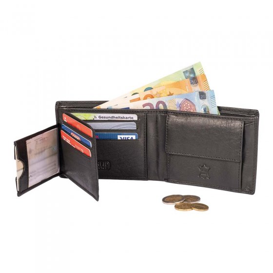 Portemonnee van buffelleer 