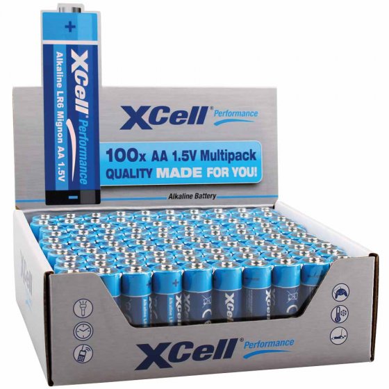 Paquet de 100 piles AA 